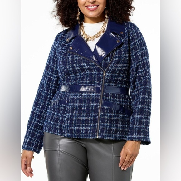 C Wonder by Christian Siriano Tweed Moto Jacket - Picture 2 of 9